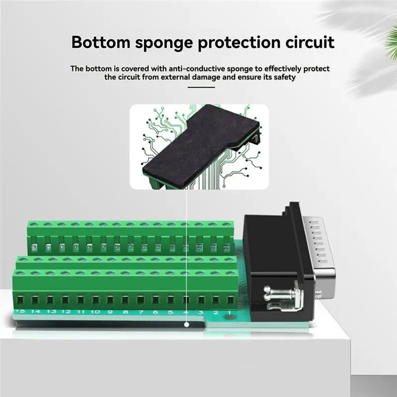 M01K HDB44 Solderless Connector Kit 44Pin D-SUB 44Pin P Hole Plug Breakout Terminal Board Adapter For Industrial Use
