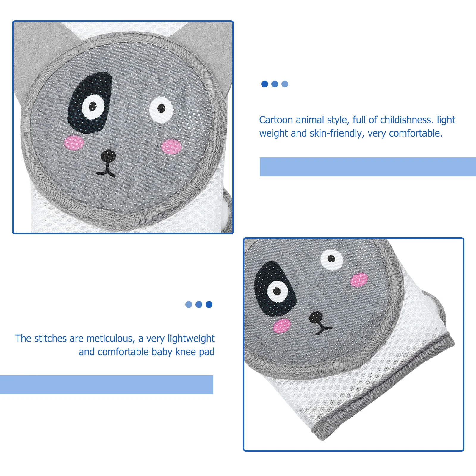 2 قطعة منصات الزحف الطفل حماة الركبة سميكة الإسفنج الدافئة ماصة للعرق لفصل الشتاء الصيف بسيطة آمنة تناسب طفل كم