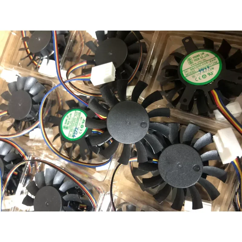 for Yonglinxing graphics card fan DFB500912M four-wire double ball 12V 1.6W