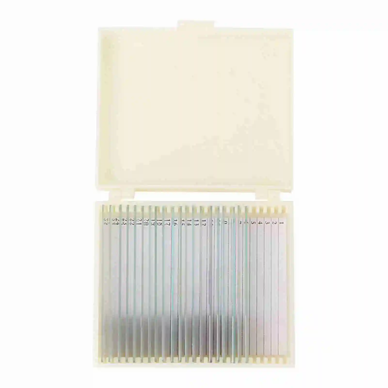 New Plastic Microscope Glass Slide Box 20Pcs Biological Slices Storage Case Holder for Prepared Microscope Slides