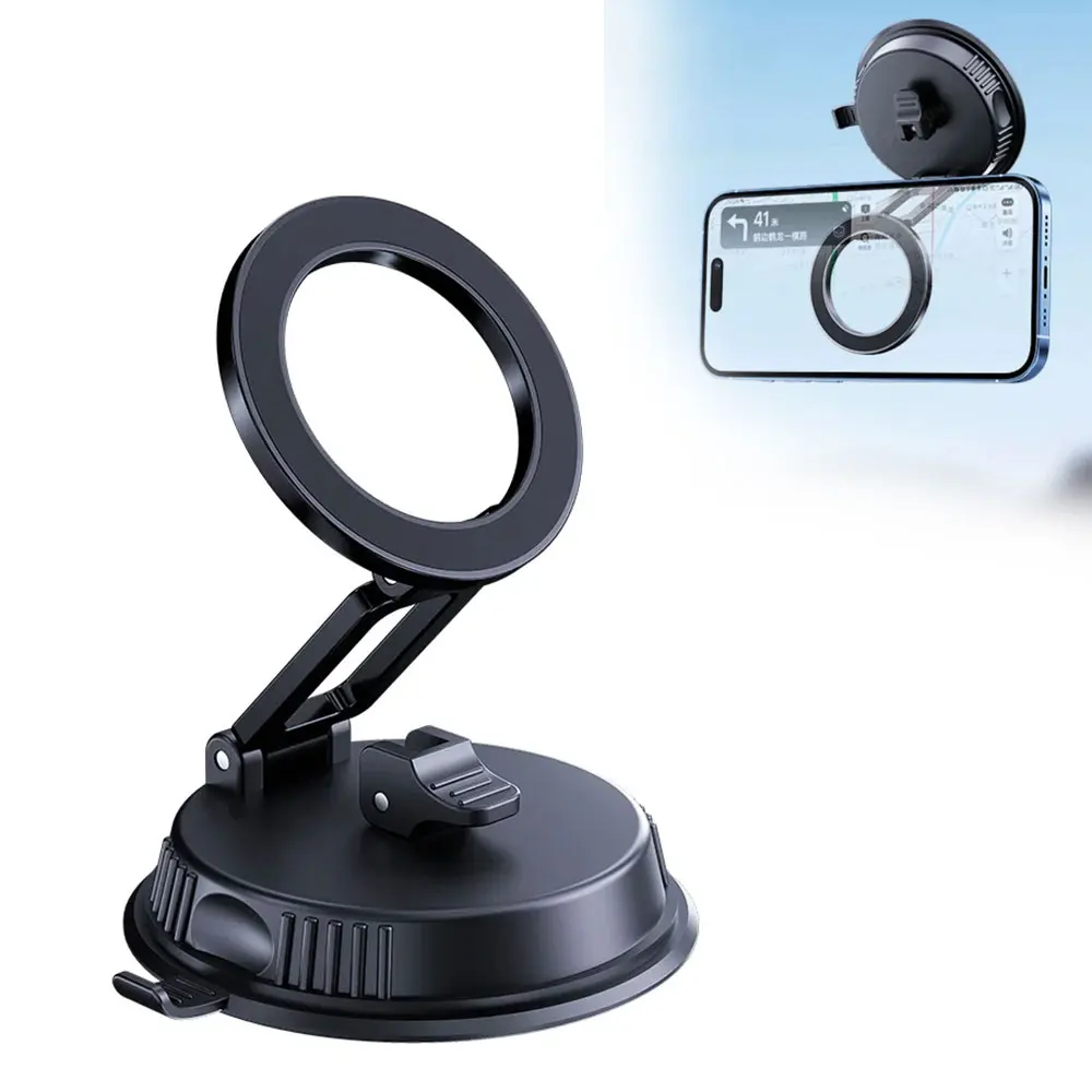Car Dashboard GPS Magnetic Cellphone Bracket Phoen Holder Stand Silicone Suction Mount for Magsafe iPhone 17 16 15 14 13 Pro Max