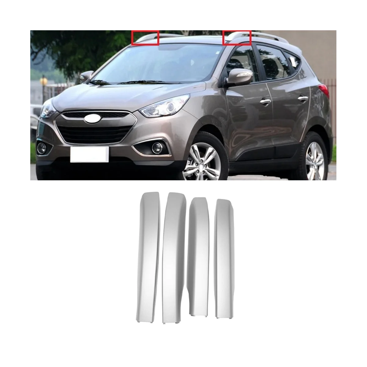 Car Half-View Sunroof Roof Rack Cover for Hyundai IX35 TUCSON 2011-2015 872512S000 872522S000 872612S000 872622S000