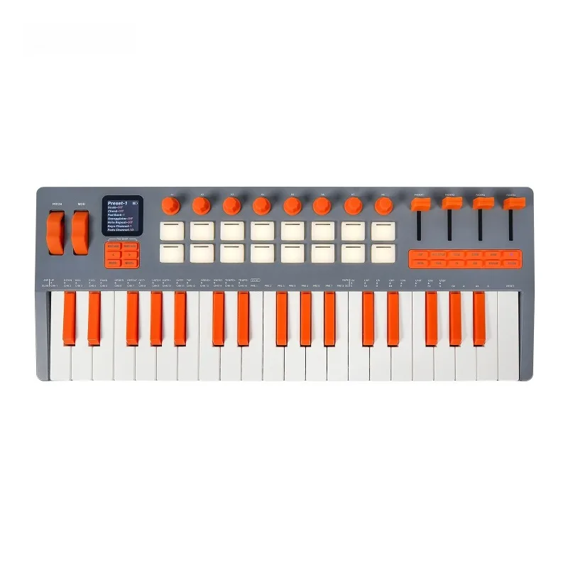 37-Key MIDI keyboard, heavy-duty synthesizer, built-in audio source, live performance, mobile portable arrangement production