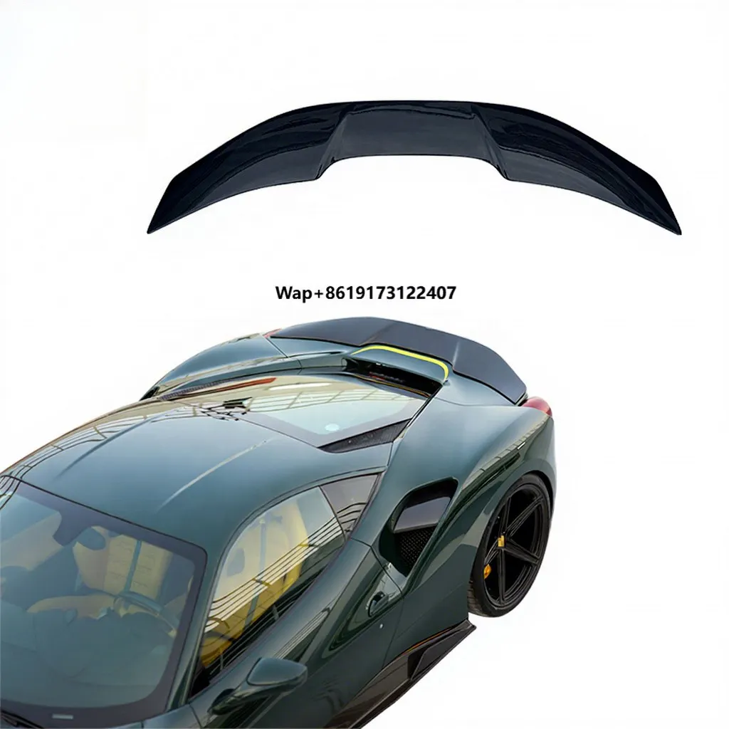 Dry Carbon Fiber Tail Fins for 488 Rear Trunk Spoiler Guide Wing Rear Wing Car Trunk Diverter Car Accessories