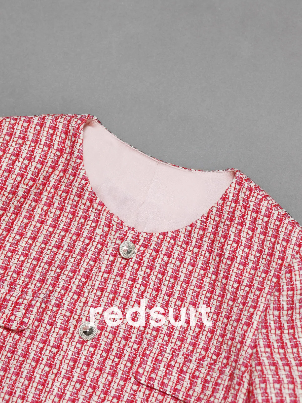 New Girl's pink coat, fashionable  versatile round neck, slimming  slimming short sleeved top   Custom size