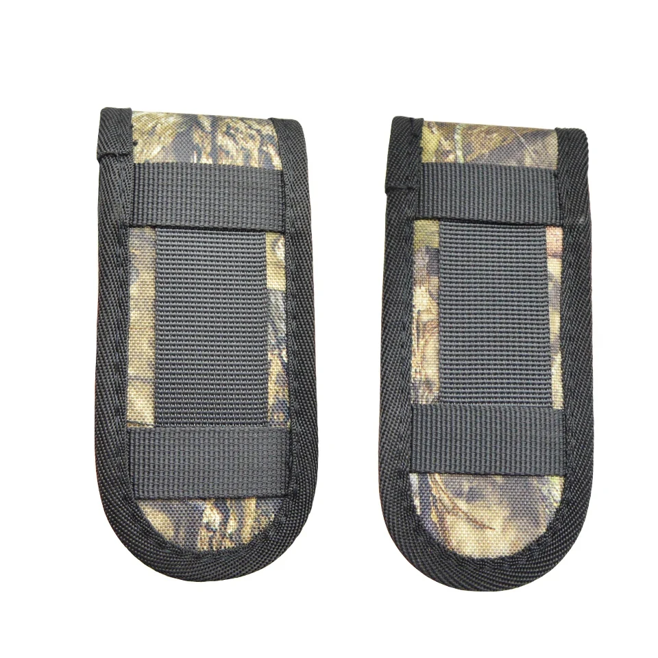 Camo Tactical Folding Knife Molle Sheath Multi-Tool Nylon Holster Outdoor Hunting Flashlight Pouch