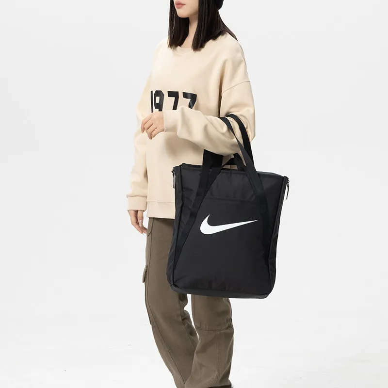 Lucky Leaf Nike Men's Bag Women's Bag Black Shoulder Bag 2026 New Casual Travel Bag Tote Bag IH7964-010