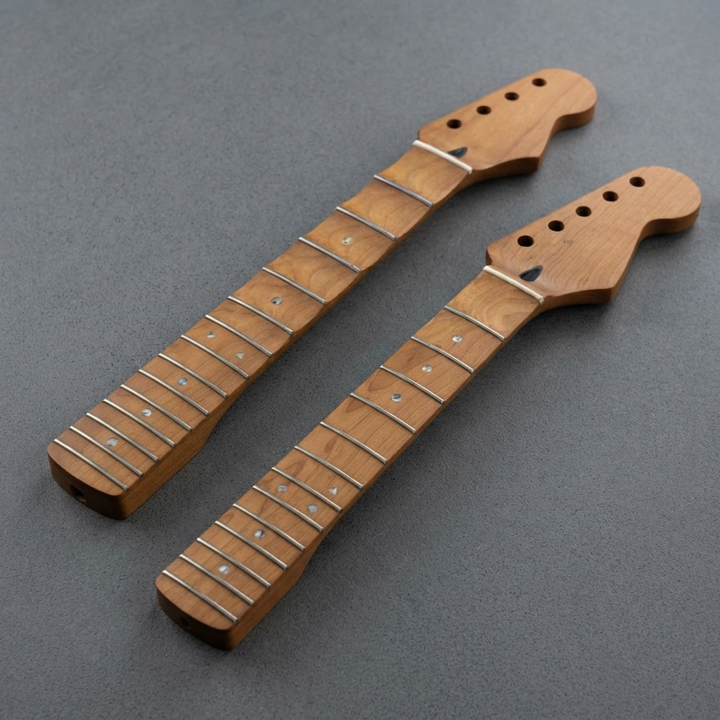 Wave Pattern Abalone Position Marks ST Neck, Dark Fretboard, 22 Frets, Adjustable Truss Rod, Standard Scale, 56mm Heel Part
