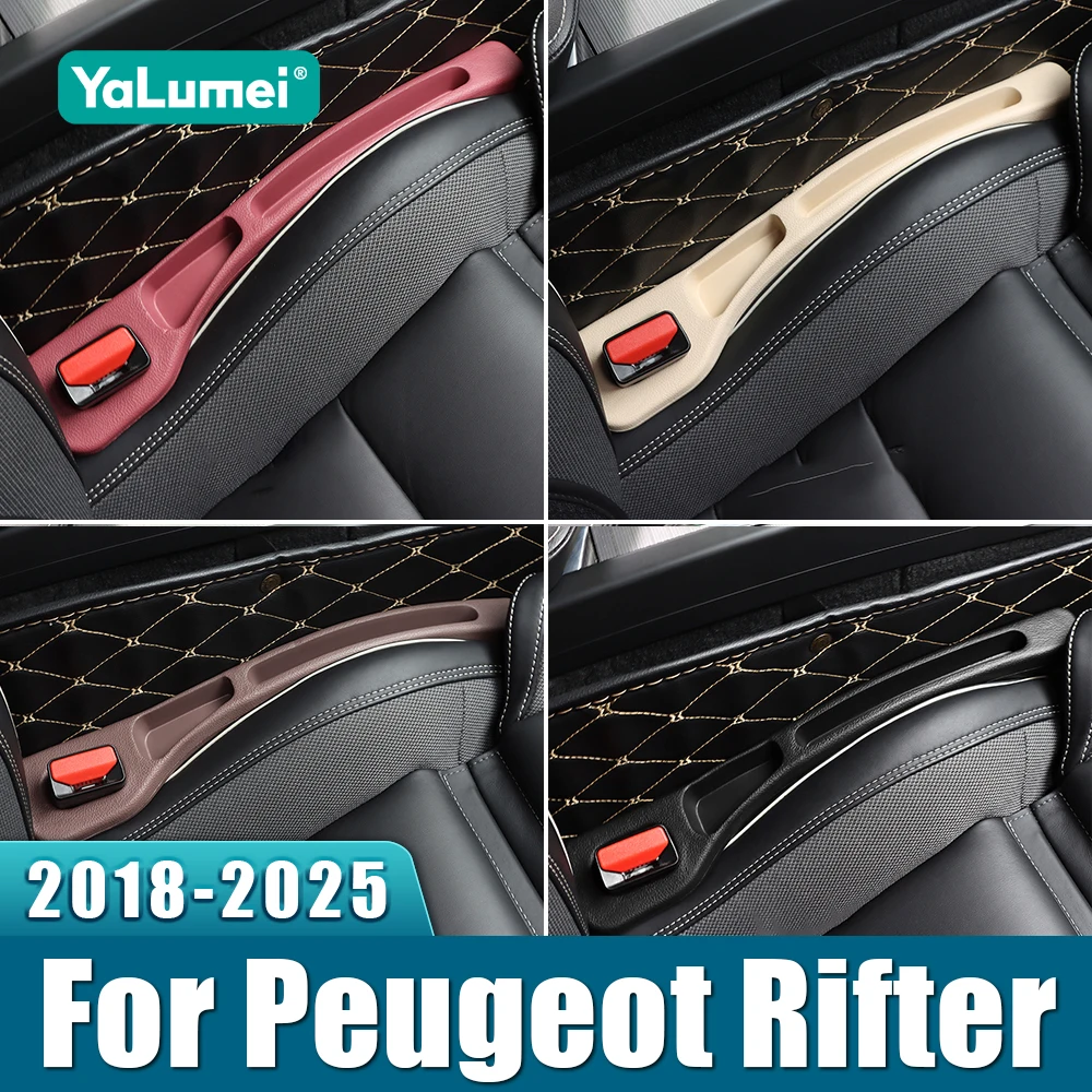 2PCS Car Seat Leak Proof Strips Gap Side Seam Filler Storage For Peugeot Rifter 2018 2019 2020 2021 2022 2023 2024 2025