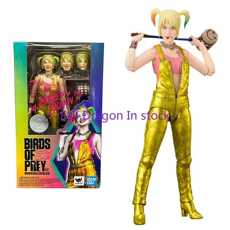 

Bandai Marvel Legends аниме-фигурка SHF Birds of Prey Harley Quinn, оригинальная модель, украшения, аниме-фигурки, игрушки для детей