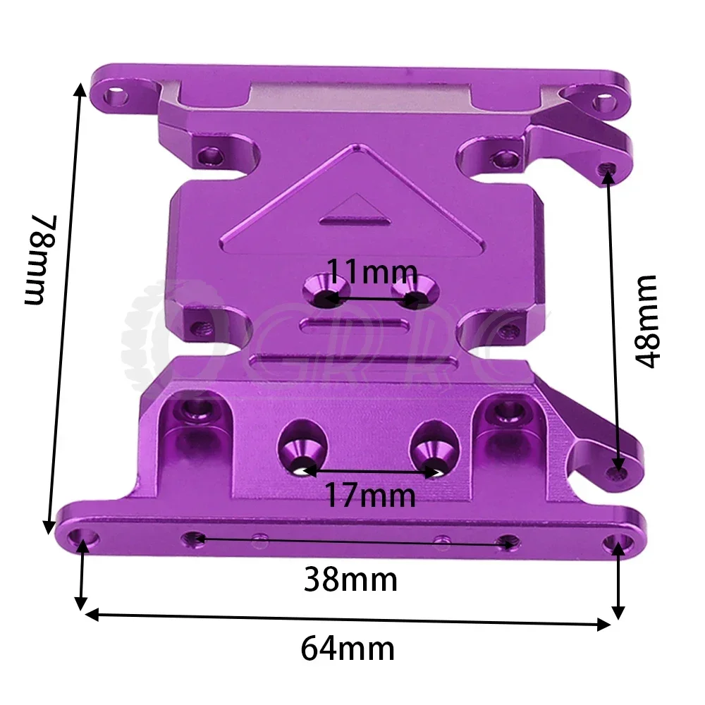 1pc Metal Aluminum Alloy Transmission Holder Skid Plate for 1/10 RC Crawler Axial SCX10 II 90046 AXI90075 Upgrade Parts