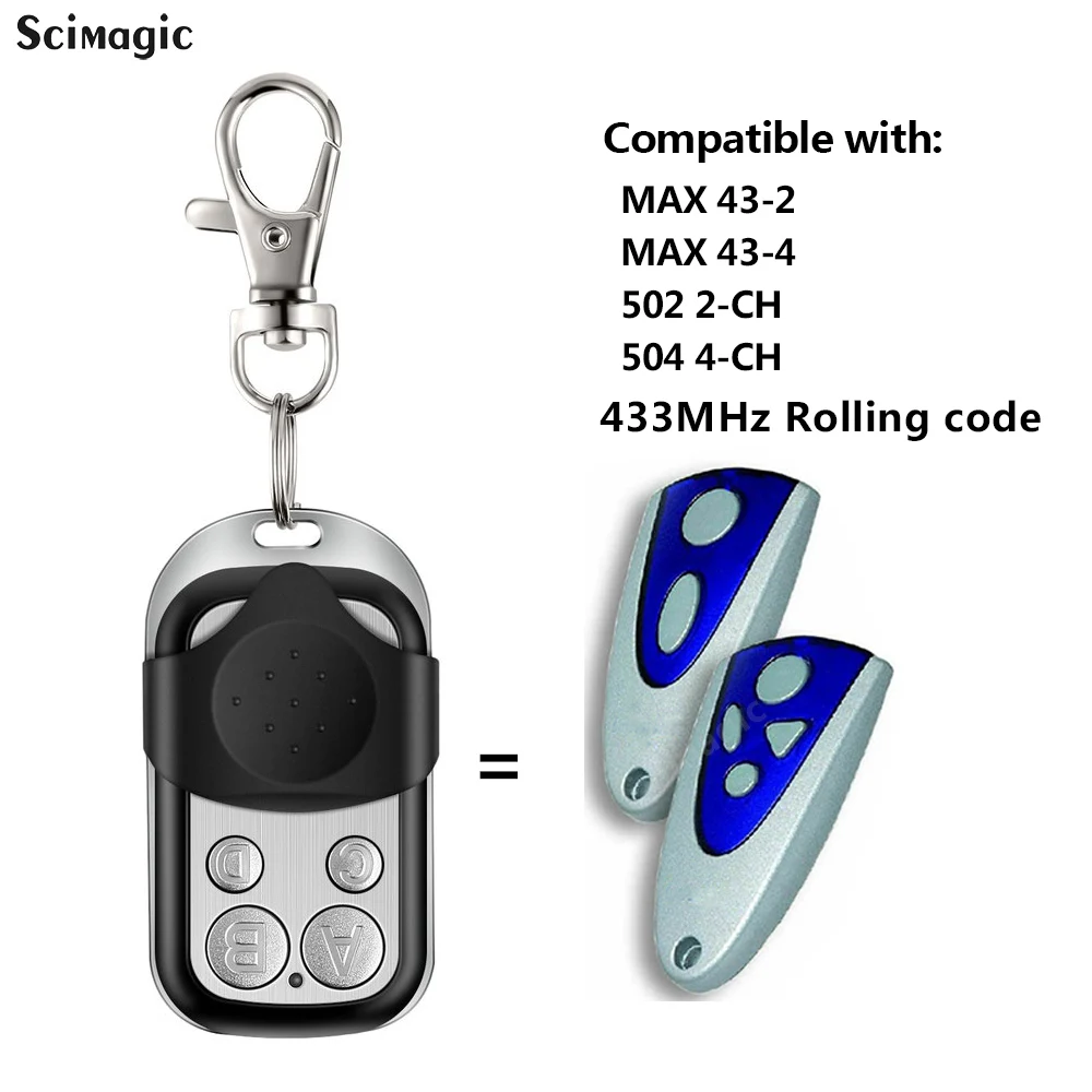 NOVOFERM NOVOTRON 302/304 502 MAX43-2 MINI-NOVOTRON 522 524 NOVOFERM MNHS433-02/04 Replacement Garage Door Remote Control