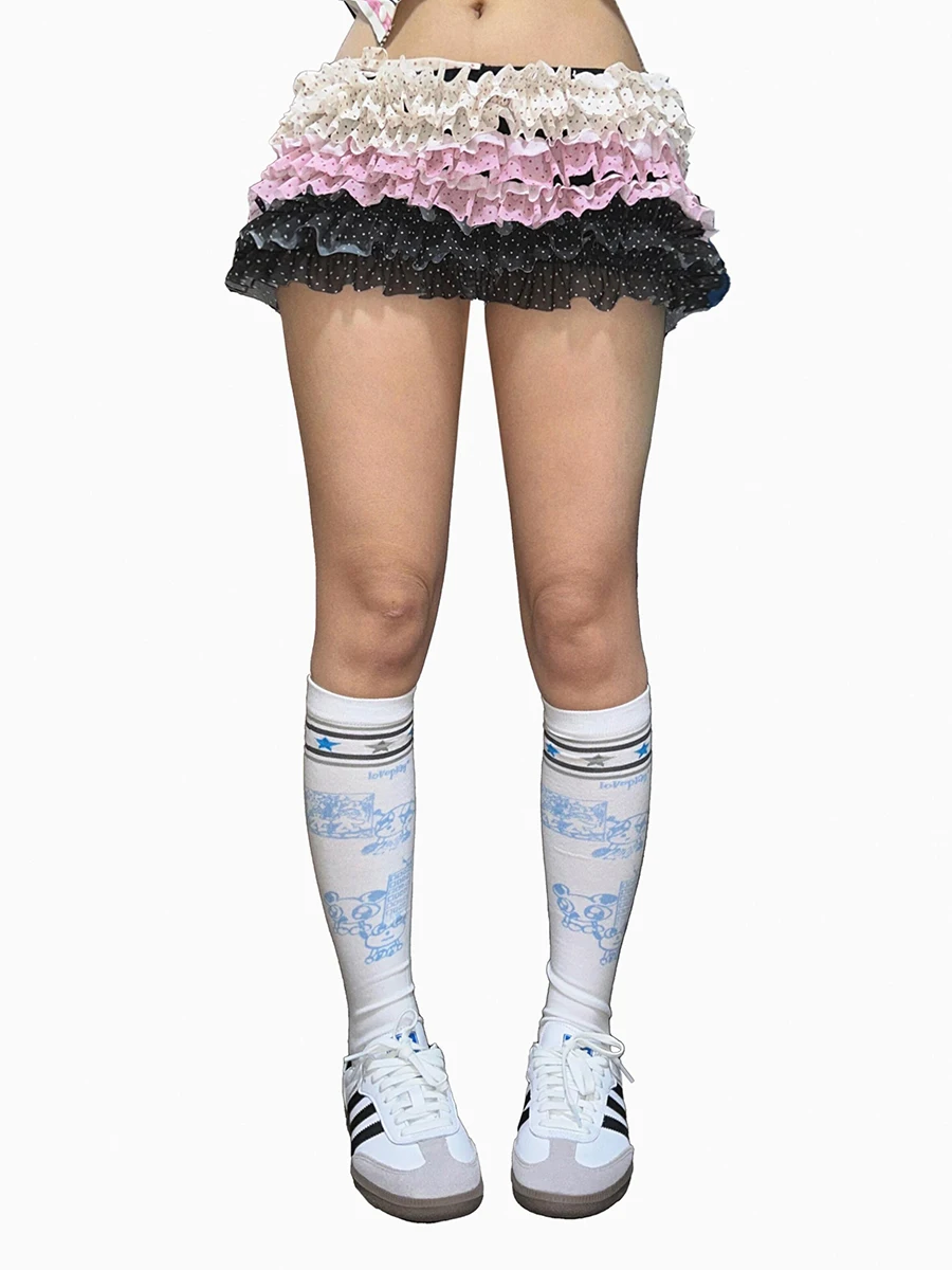 تنورة كعكة نسائية صيفية من REDDACHiC تنورة متعددة الاتجاهات برباط متباين ومنخفضة الارتفاع وكشكشة تنورة صغيرة ملابس Y2k كلاسيكية #3