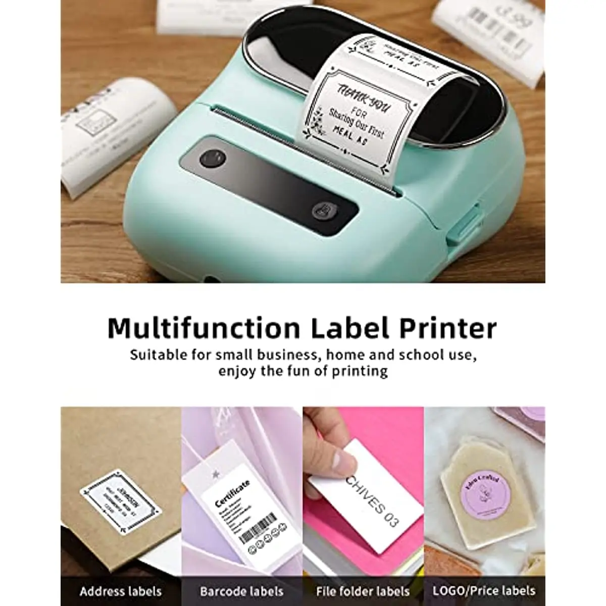 Phomemo M220 Label Maker Thermal Label Printer for Barcode Address Labeling Mailing File Folder Labels Support with Phones&PC