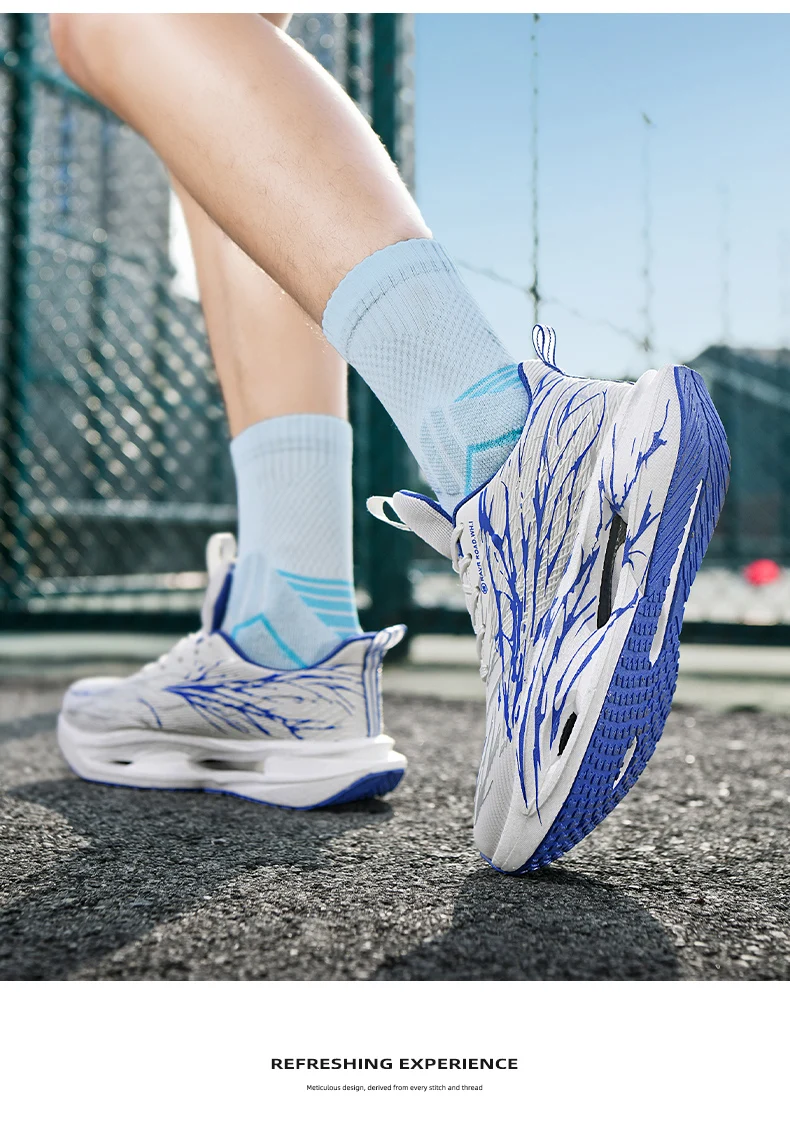 Herren-Sneaker mit Carbonplatte, Laufschuhe, leichte, atmungsaktive, stoßdämpfende Tennis-, Sport- und Marathon-Schuhe für das Training – Detail 19