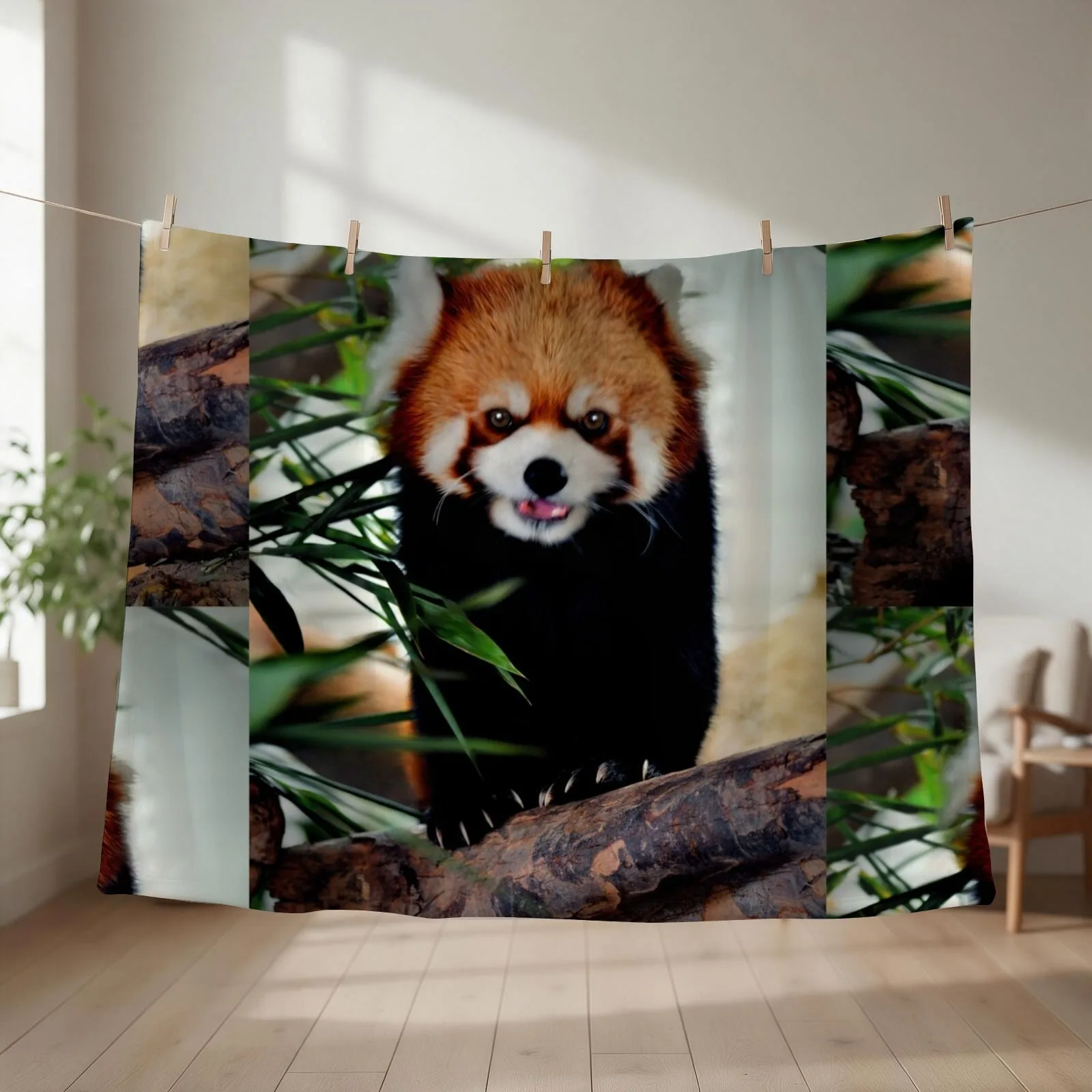 Red Panda Throw Blanket couch cozy soft plush fuzzy picnic outdoor blanket