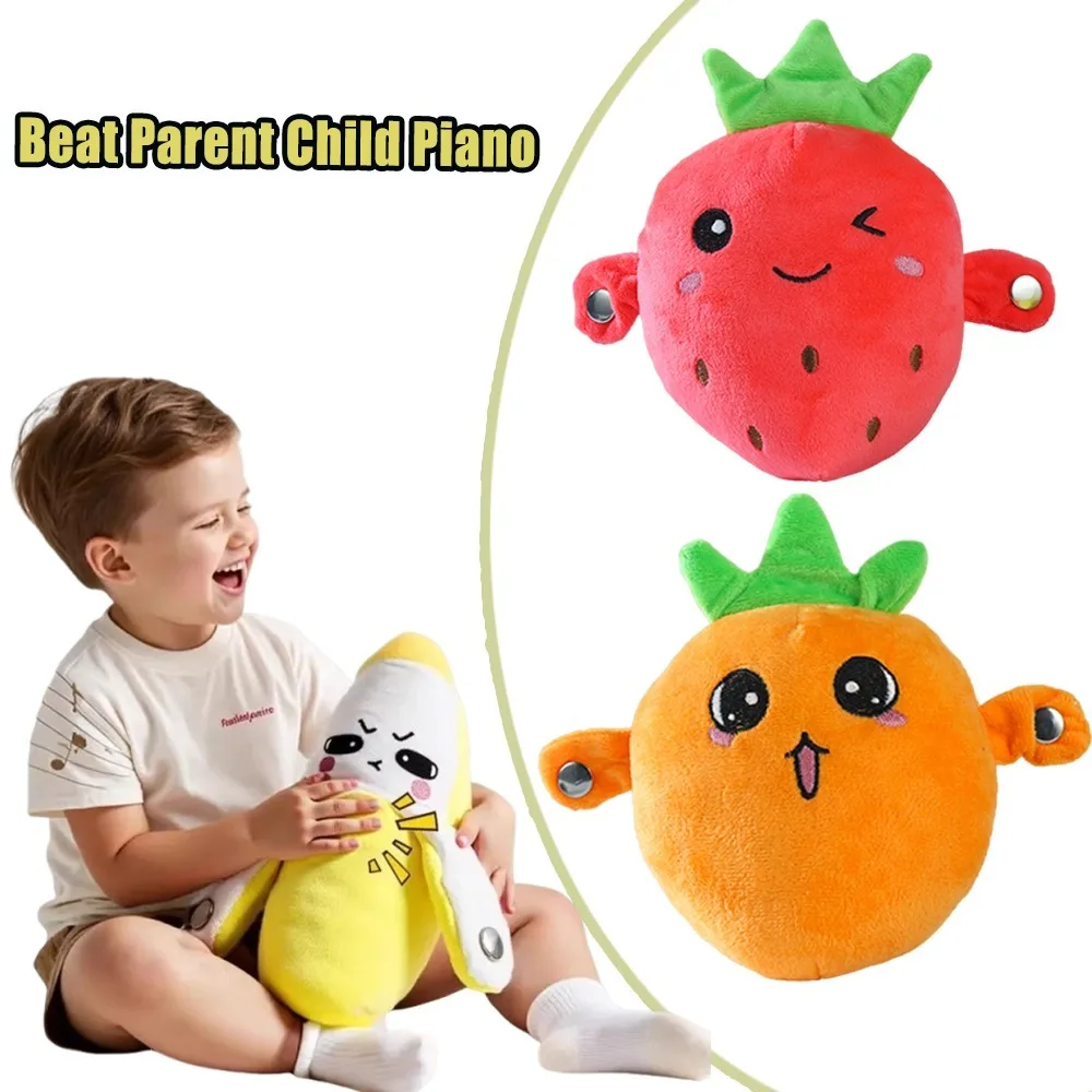 

Induction Beat Banana Plush Toy Novelty Fruit Musical Interactive Doll Parent Child Play Electric Stuffed Keychain Toy Rhythm