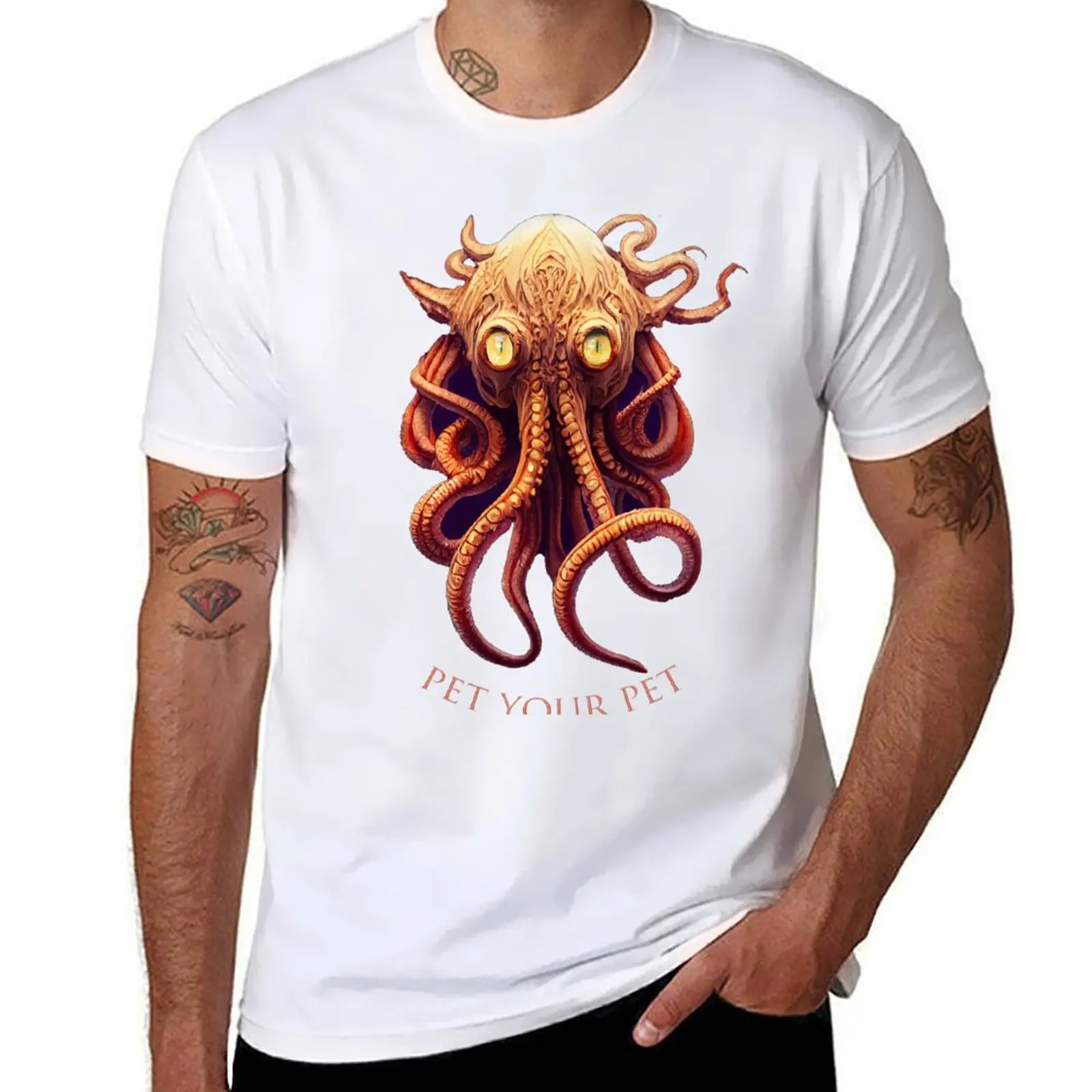 

Cthulhu Cool T-Shirt anime t shirts for man t shirts cotton 100% g man t shirts for men T-Shirt