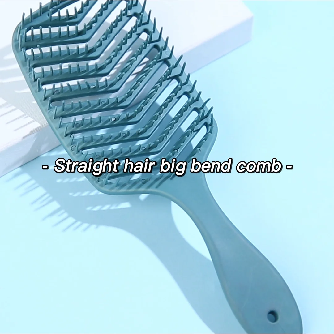 1pcs Large Curved Comb for Hair Wide Teeth Airbag Comb Styling Massage Hairbrush Scalp Hollow Out Combs Curling Hair Accessories