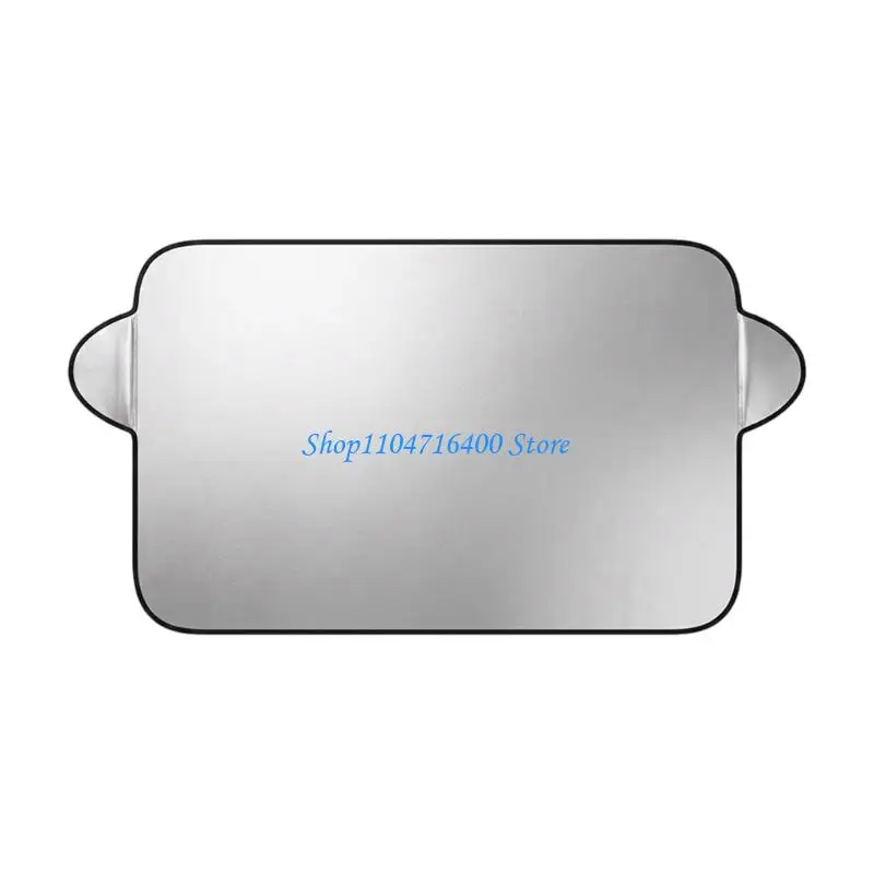 y1gd Wide Front Windshield Cover for Parked Reflective Silver Film with Foldable Storage Design for Daily Parking