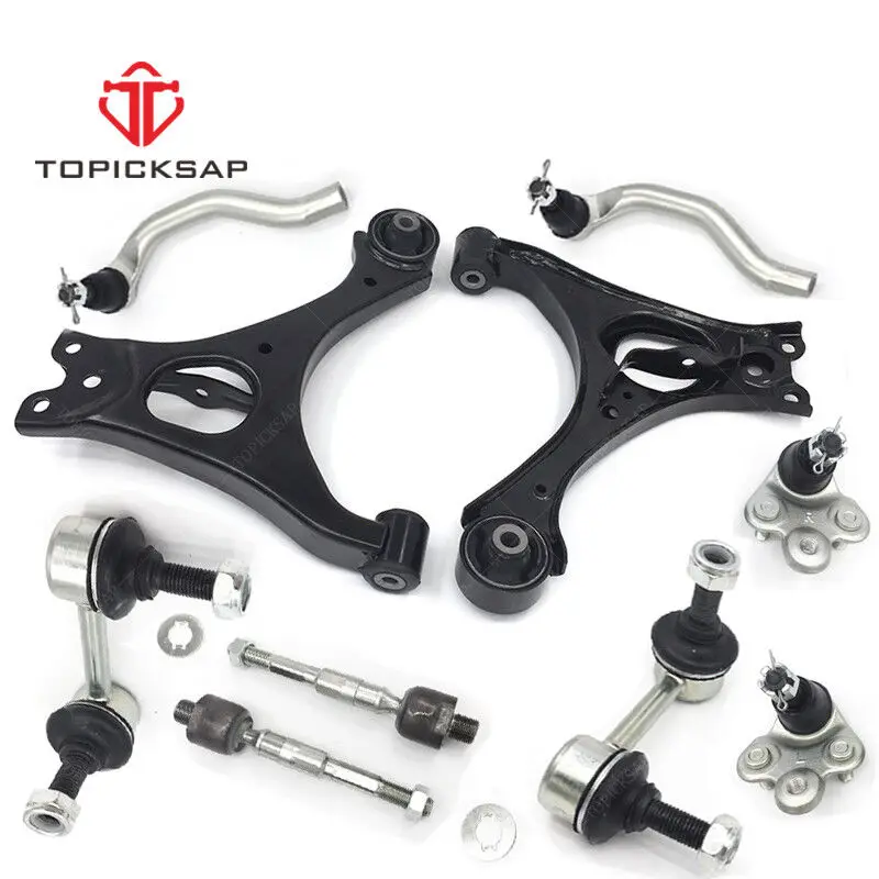 

TOPICKSAP 10PCS Front Lower Control Arm Ball Joint Tie Rod End Link Kit For Honda Civic FWD 2006-2011 51360-SNA-A03