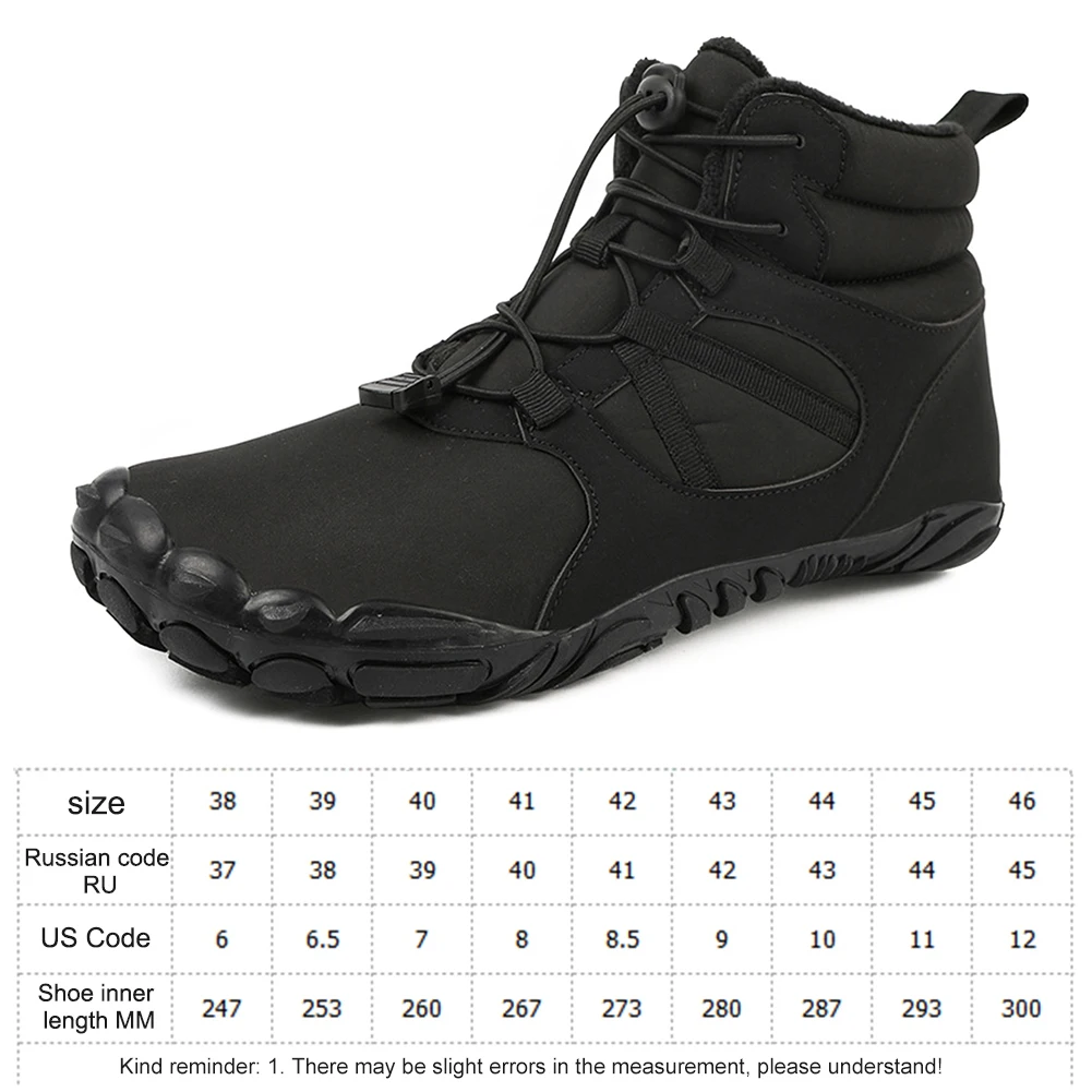 Winter Snowboots Winter Jogging Sneakers Non-Slip Casual Blootsvoets Schoenen Waterdicht Voor Reizen Klimmen Wandelen