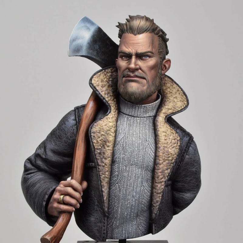 Kit de modèle de buste en résine moulée sous pression, échelle 1/10, Statue du bûcheron, non assemblée et non peinte