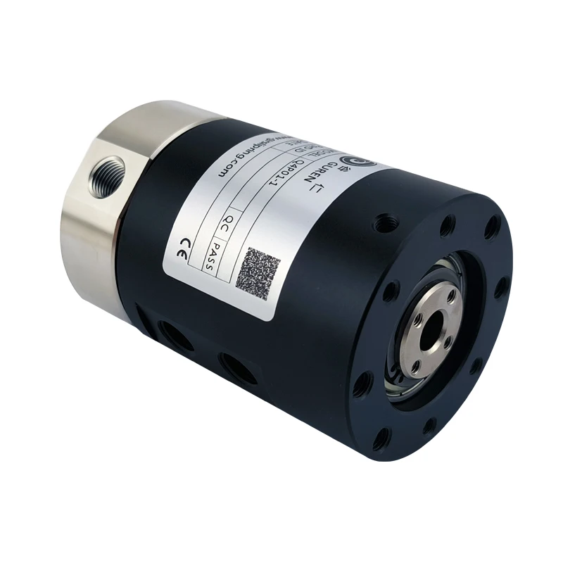 Q4P01-1 Through hole 8mm outer diameter 54mm 4-channel cyclone adapter 360 degree rotating gas slip ring gas-liquid rotating