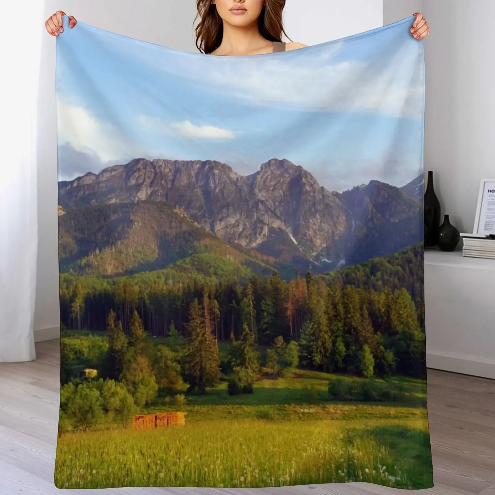 

Giewont Mountain, Poland Throw Blanket Single Multi-Purpose Custom Bed Blankets