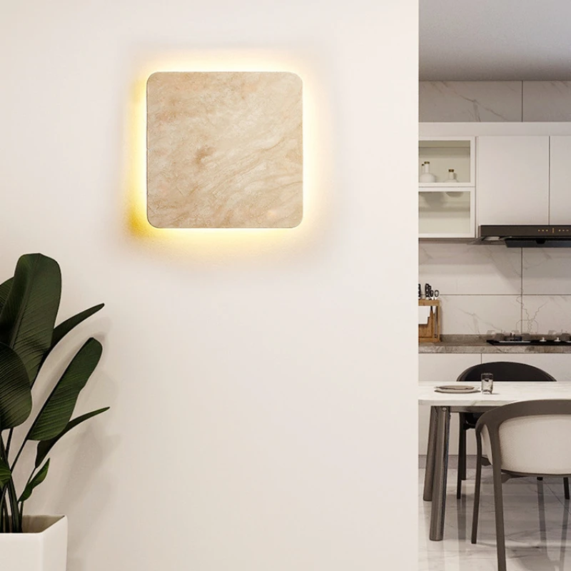 New Butter Style Bedroom Square Wall Lamp Post Modern Minimalist Designer Creative Decorative Wall Lamp For Hallway Living Room