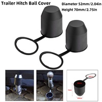 2pcs Car Trailer Hitch Ball Cover For 50mm Ball Heads Car Trailer Hitch Ball Tow Bar Cover Protection Cap For Caravan Truck