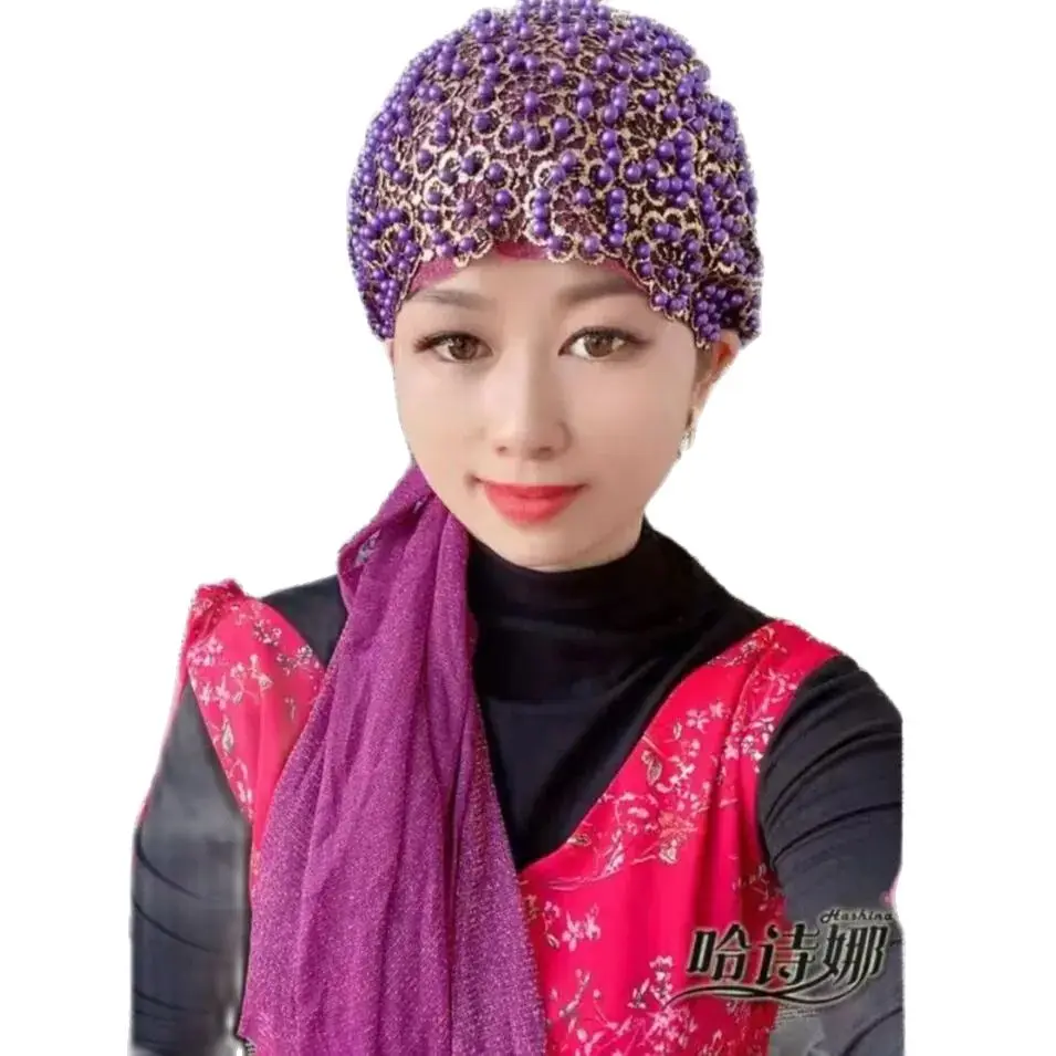 

2023 USA Hot Fashion Muslim Hijab Cap High Quality Bead Malaysian Islamic Instant Hijabs Scarves Party Gift Daily Turban Foulard