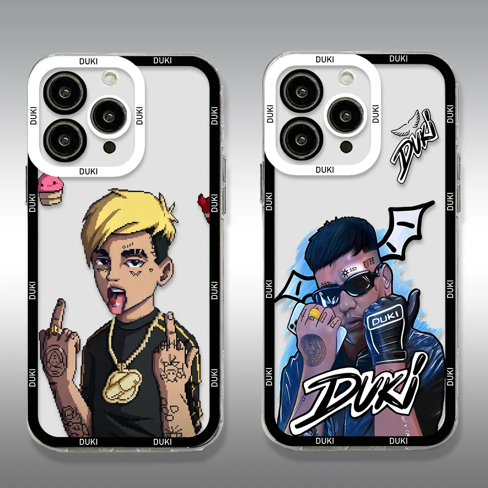 Fashion Duki Rapper Phone Case For Xiaomi Redmi Note 13 12 12C 11 10 10C 13C 10s 9 9s 9T 9C 8 7 Pro Max 4G 5G Transparent Cover