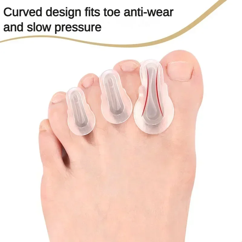 1Pair Hammer Gel Thumb Foot Care Splitter Bunion Corrector Silicone Overlap Separators Hallux Valgus Toe Orthosis Clip Pads