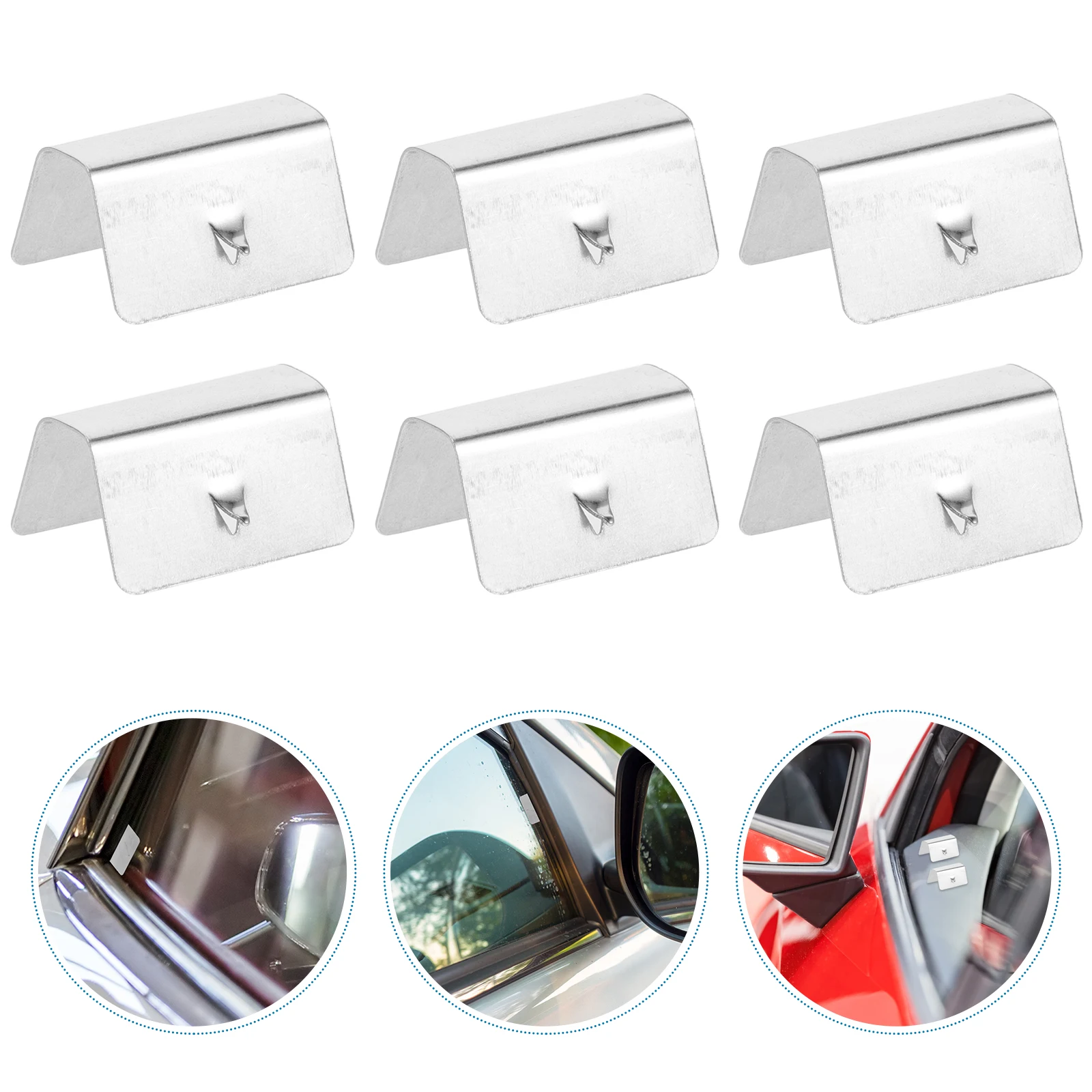 

10pcs Windshield Wind Deflector Clips Metal Secure Fixing Clamps Heavy Duty Car Clips Easy Install Durable Retainer For Roof