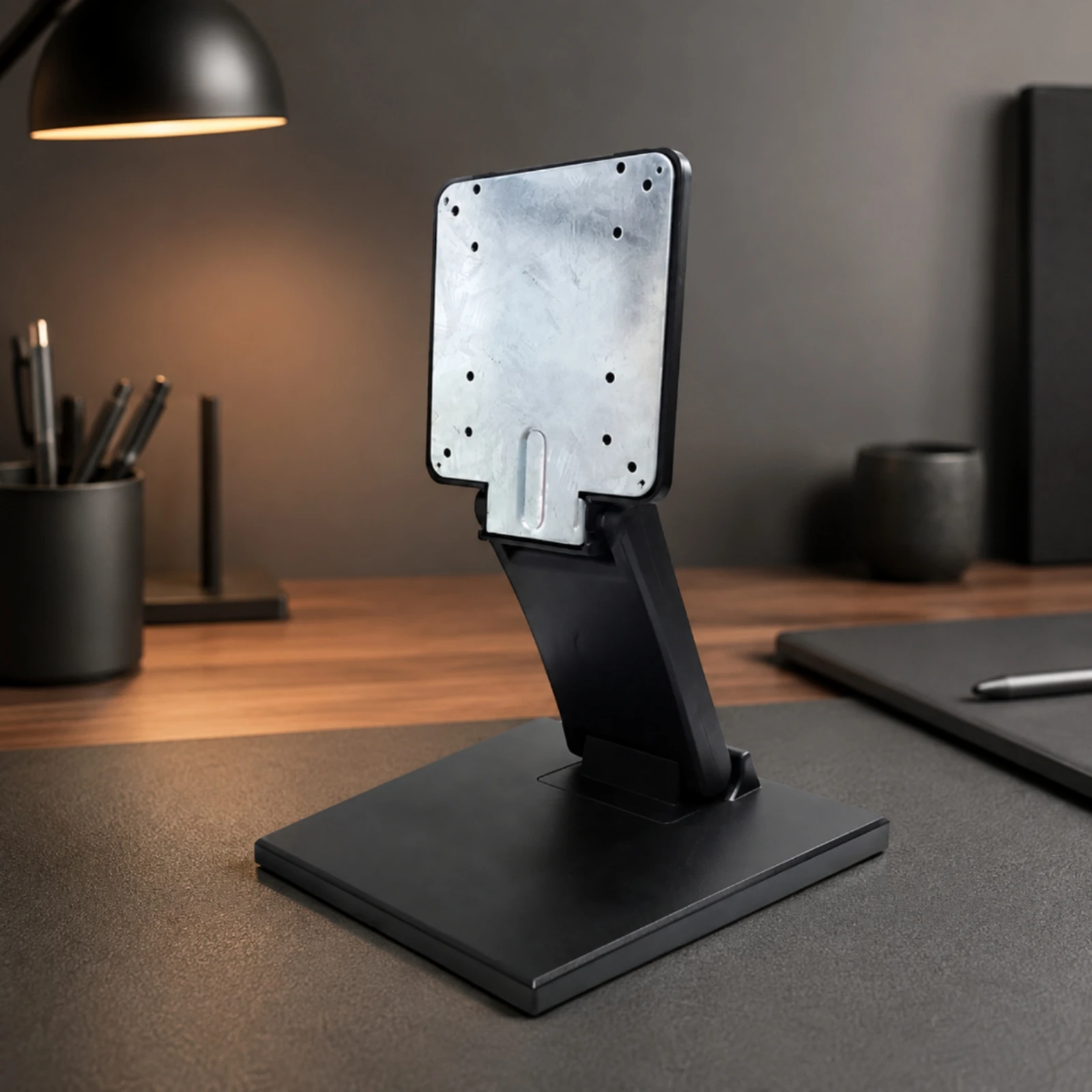 Adjustable Monitor Stand with Mounting Plate Space-Saving Desktop Monitor Stand Sturdy Portrait Landscape for Home Office