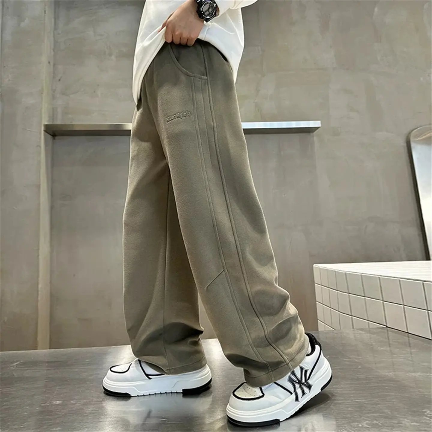 UNITIM 2026 Autumn Children Boys Straight Pant Loose Casual 4-14Yrs Teens Boys Wide Leg Pant Elastic Waist Junior Boys Sweatpant