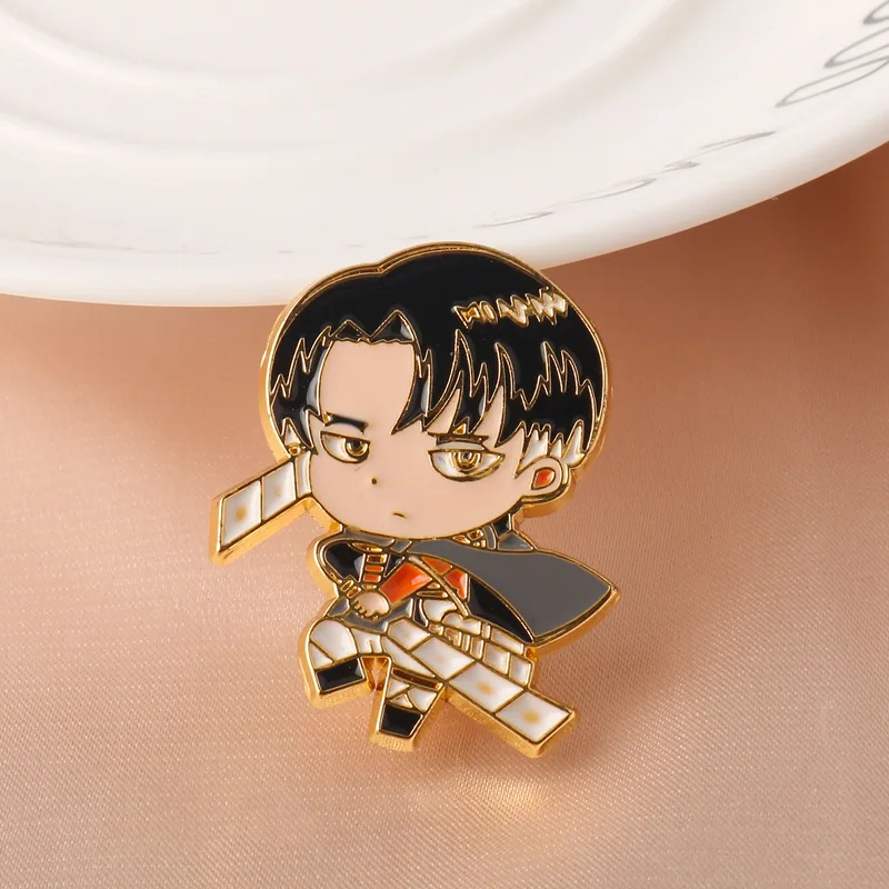 Brooch Badge Eren Jaeger Mikasa Ackerman Armin Arlert Pin Clothing Decoration Exquisite Creative Animation Derivatives Present