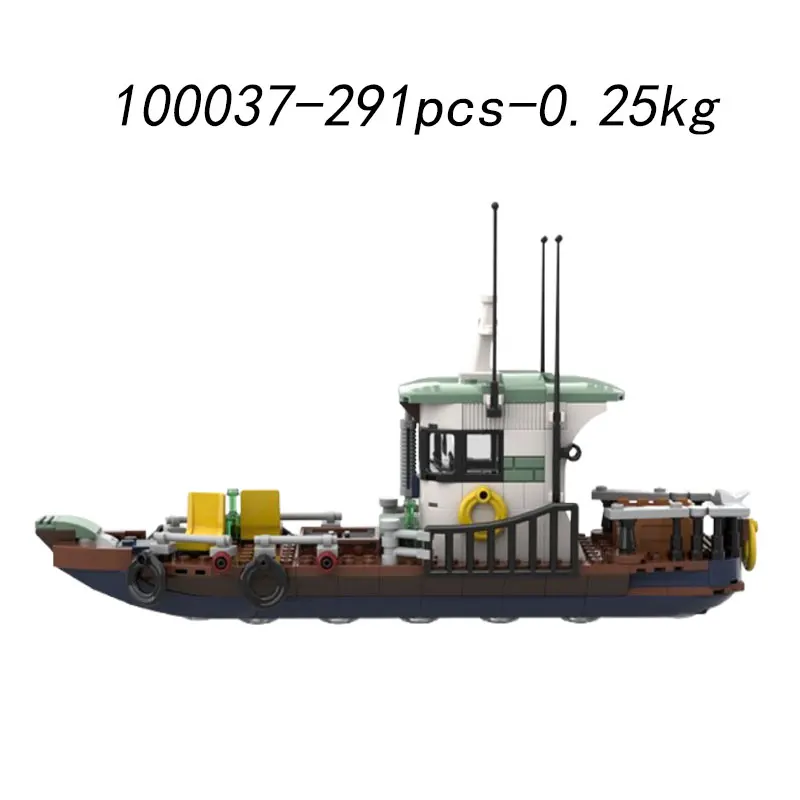 Blocs de construction assemblés en petites particules, yacht bateau MOC-61813, 601 pièces, modèle de construction de taille moyenne, jouet de décoration cadeau, liquidation