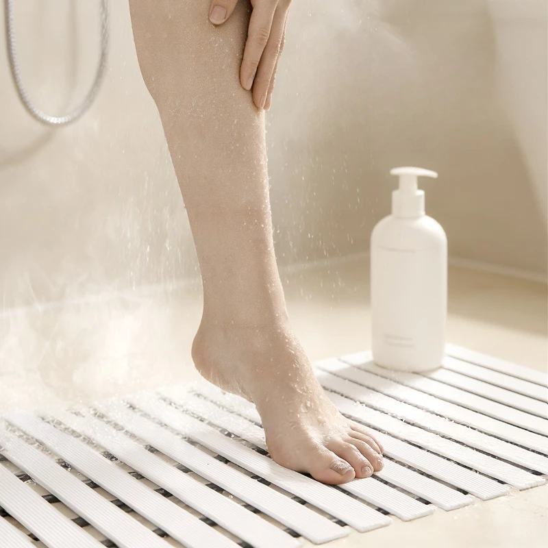 Bathroom Non Slip Mat Hollow Anti Slip Floor Mat Shower Room Toilet Special Anti Fall Foot Pad For Household Use