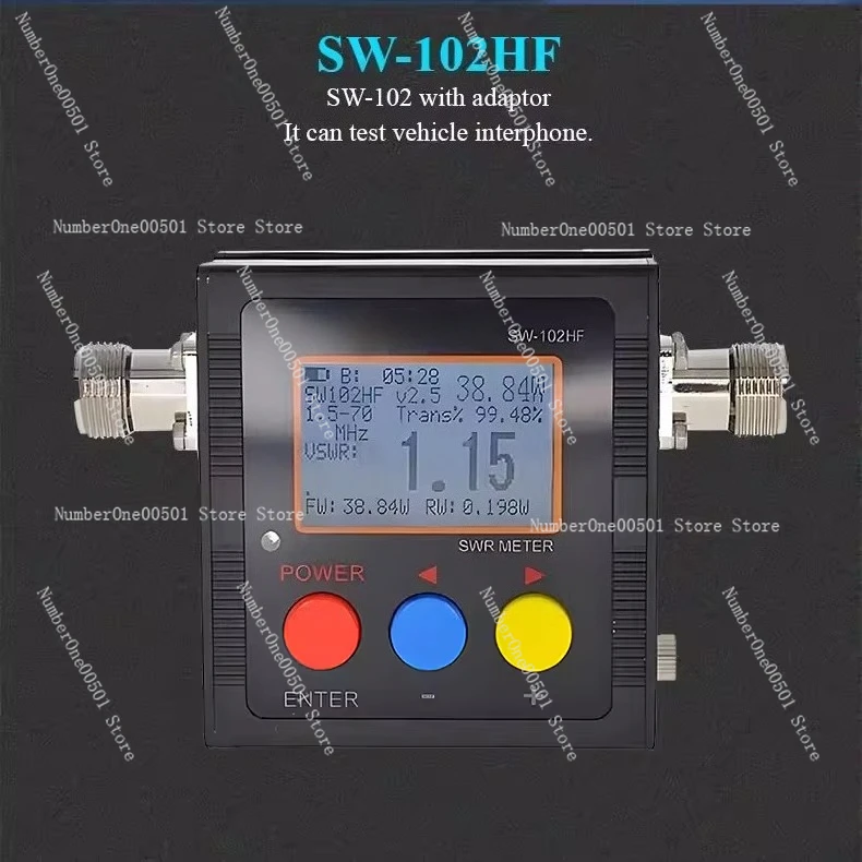SW-102HF Shortwave SWR Meter For Walkie Talkie Car Antenna SWR Power Test Digital Display High Precision Stable