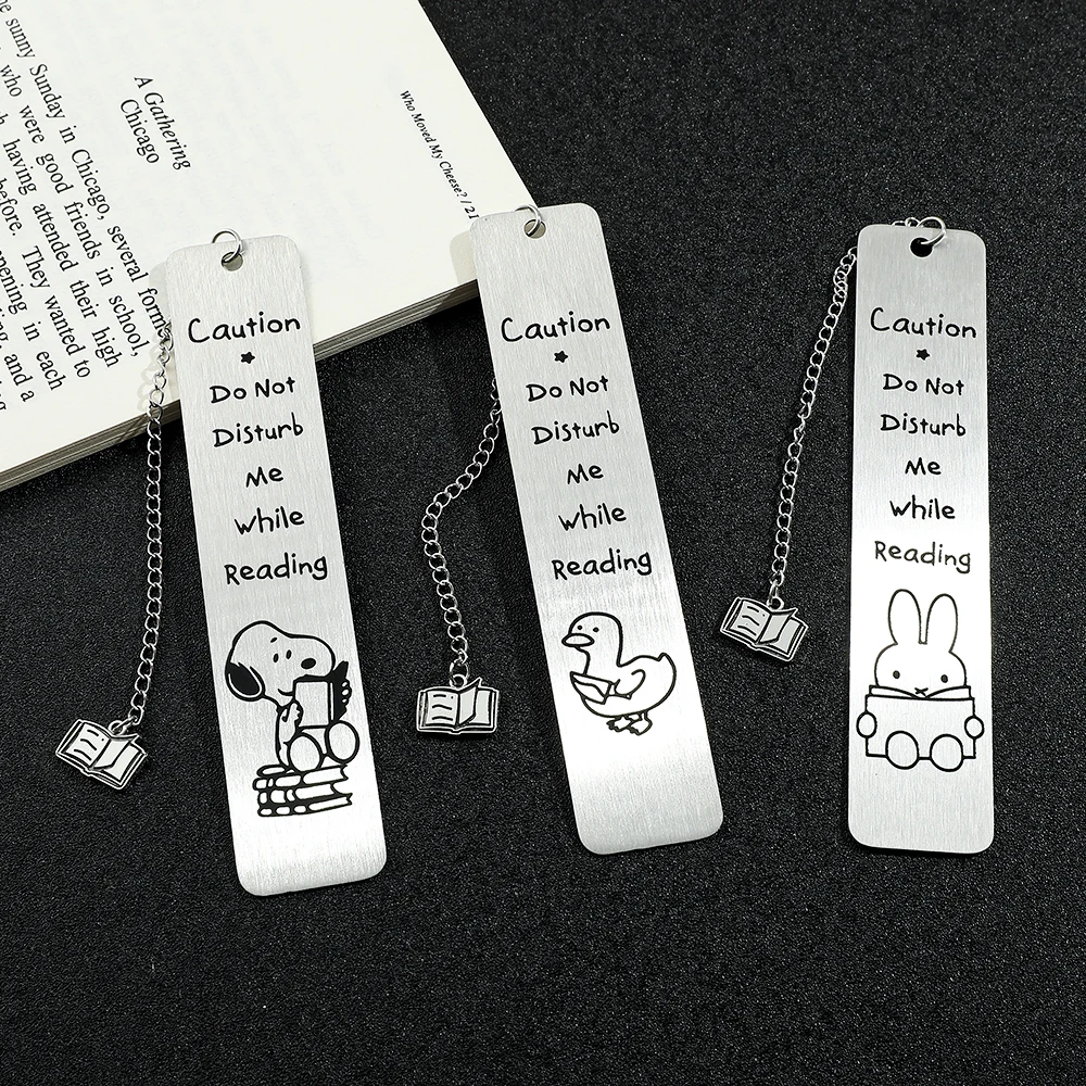 Anime Cute Snoopy Stainless Steel Bookmark Animal Metal Bookmarks Men Women Book Lovers Bookworms Perfect Gift for Animal Lovers