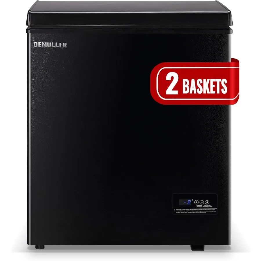 

Chest Small Freezer with Electronic Control 41 to -15 Freestanding Deep Mini Freezers with 2 Removable Stainless Steel Baskets