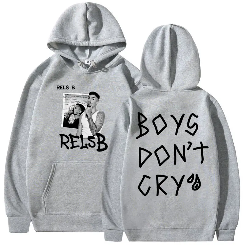 Rels B Flakk Skiny Flakk Smile Hoodie Boys Don't Cry Letter 2025 Funny Stye Long Sleeve Sweatshirt Loose Casual Unisex Tracksuit