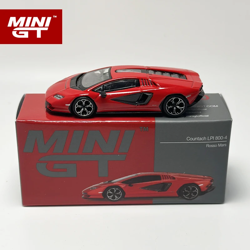 MINIGT 1:64 Countach LPI 800-4 Rosso Mars Red alloy car model 720