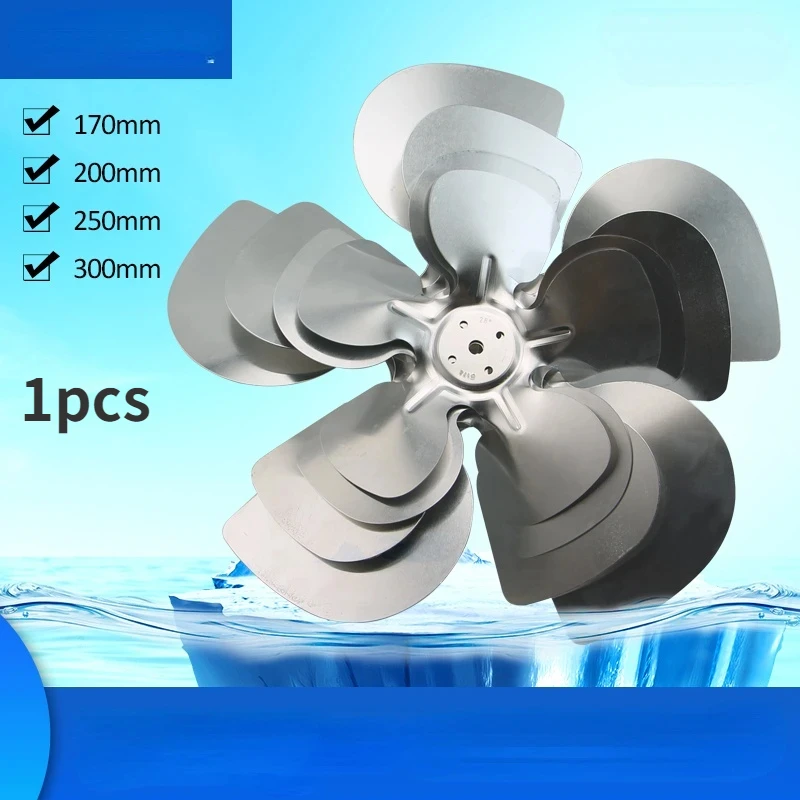 Pala del ventilador del condensador del refrigerador, aspa del ventilador del motor del congelador de aluminio de la succión de aire de 5 aspas