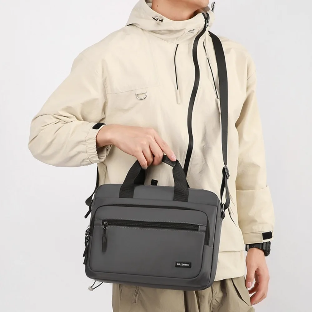 

Oxford Cloth Men Business Briefcases Brief Case Large-capacity Laptops Handbag Solid Color Square Crossbody Sling Bag Lady