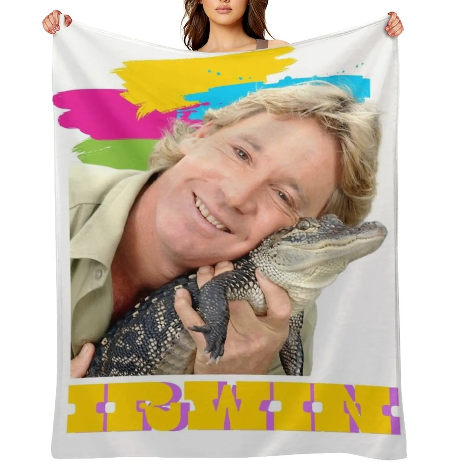 

THE GREAT STEVE IRWIN Throw Blanket Thermal Luxury Designer Designers Blankets