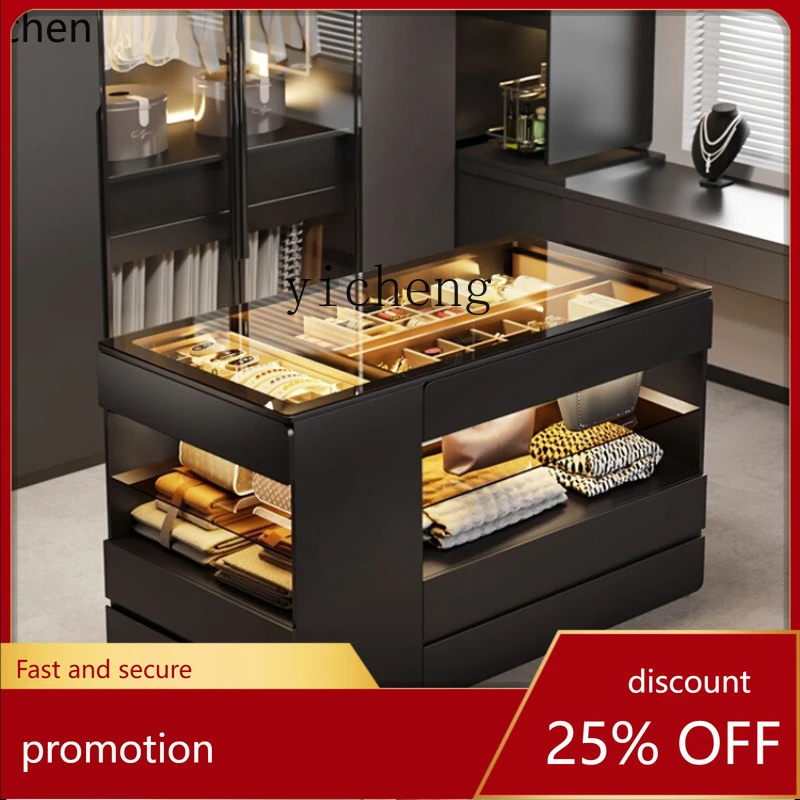 HXL  Cabinet Jewelry Display Cabinet Light Luxury High-end Home Storage Integrated Island Cabinet