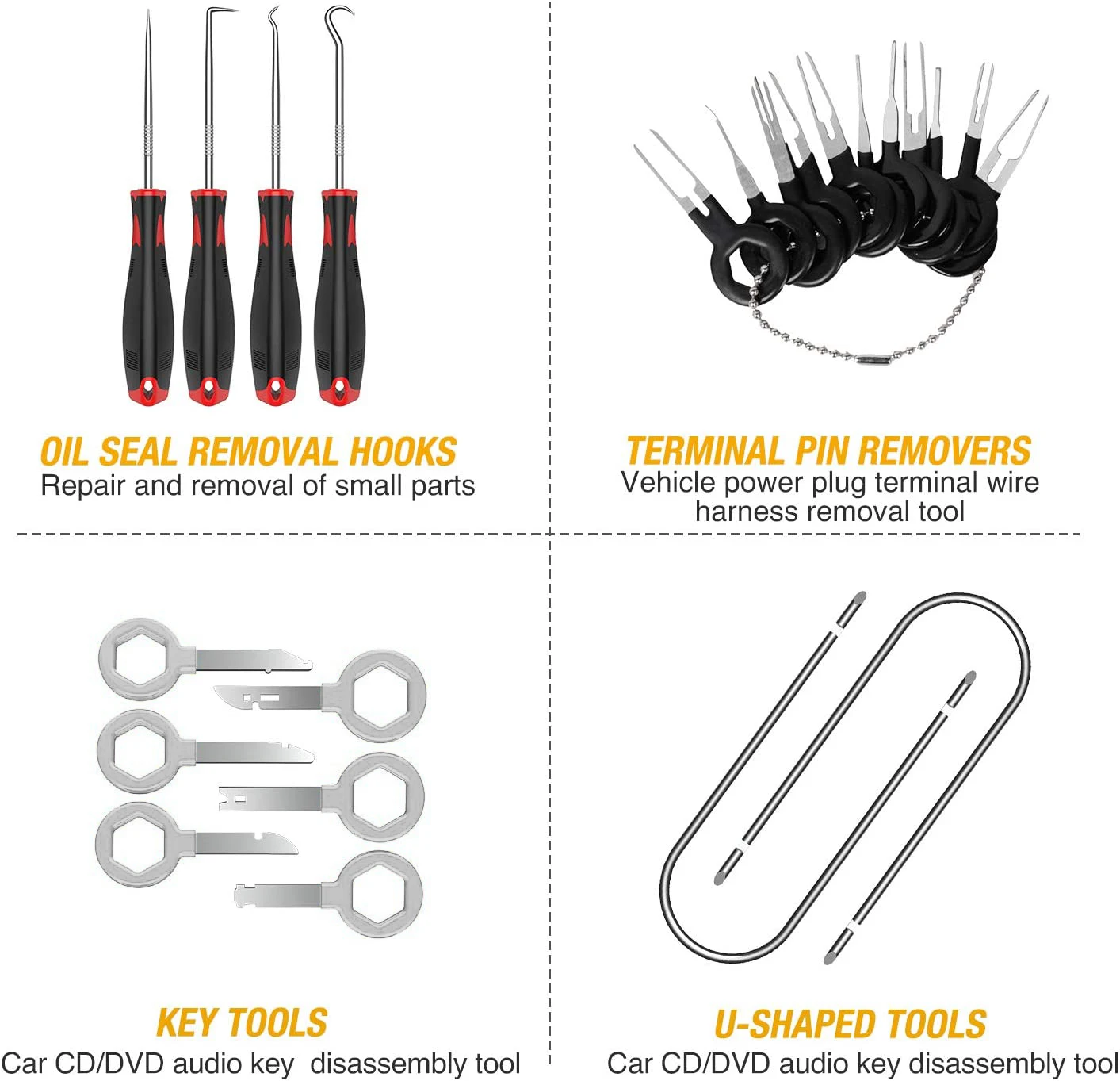 Universal Car Disassembly Trim Tool Auto Repair Sound Audio Removal For Automobile Clamps Mixed Size Fasteners Clip Complete Kit